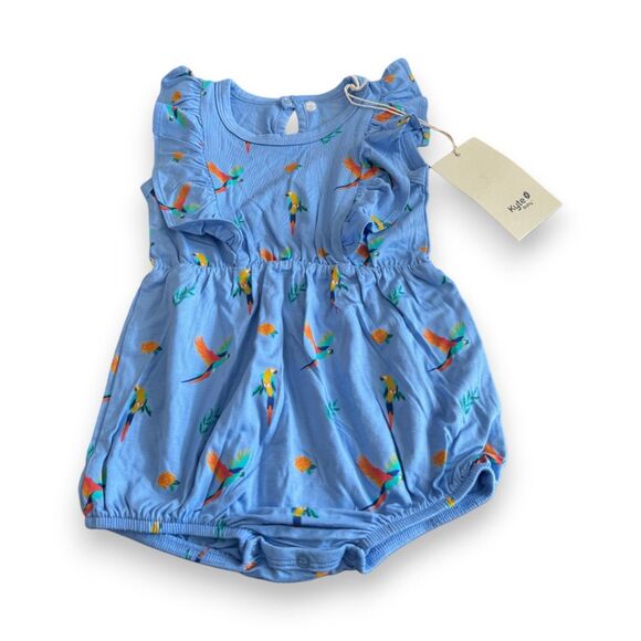 Kyte Baby Macaw Bubble Romper Birds 12-18 Months NWT Retired HTF - Picture 1 of 1
